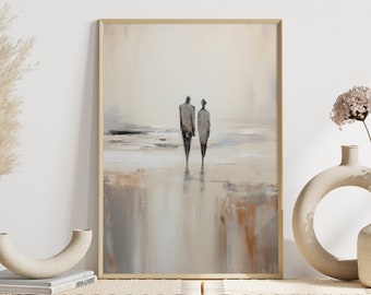 Modern Wall Art: Abstract Love Couple | Sillouettes | Timeless poster