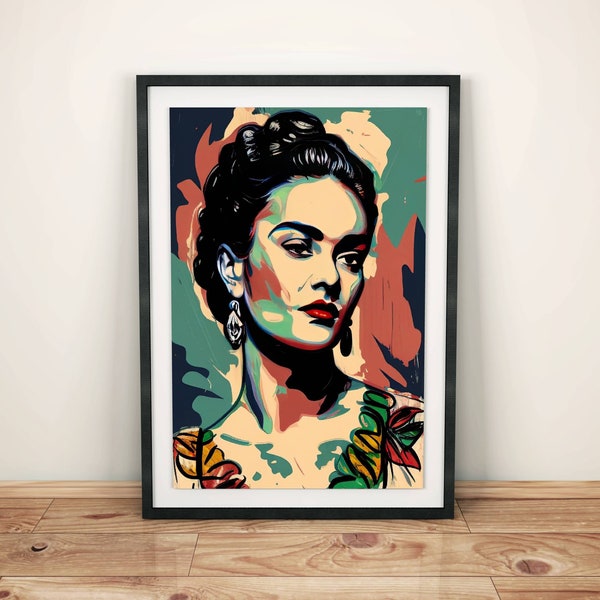 Poster Frida Kahlo Abstrakt Wandbild Frida Kahlo Poster Wanddeko Frida Kahlo Wall Art Poster Wohnzimmer Frida Kahlo Modern Home Dekor Kunst