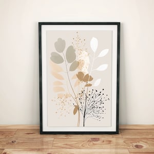 Minimalist Boho Poster - Abstract Branches in Boho Style, Boho Decoration, Pictures Living Room Bedroom Office, Bohemian, Modern Scandinavian