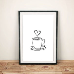 Coffee one line art - Etsy Österreich