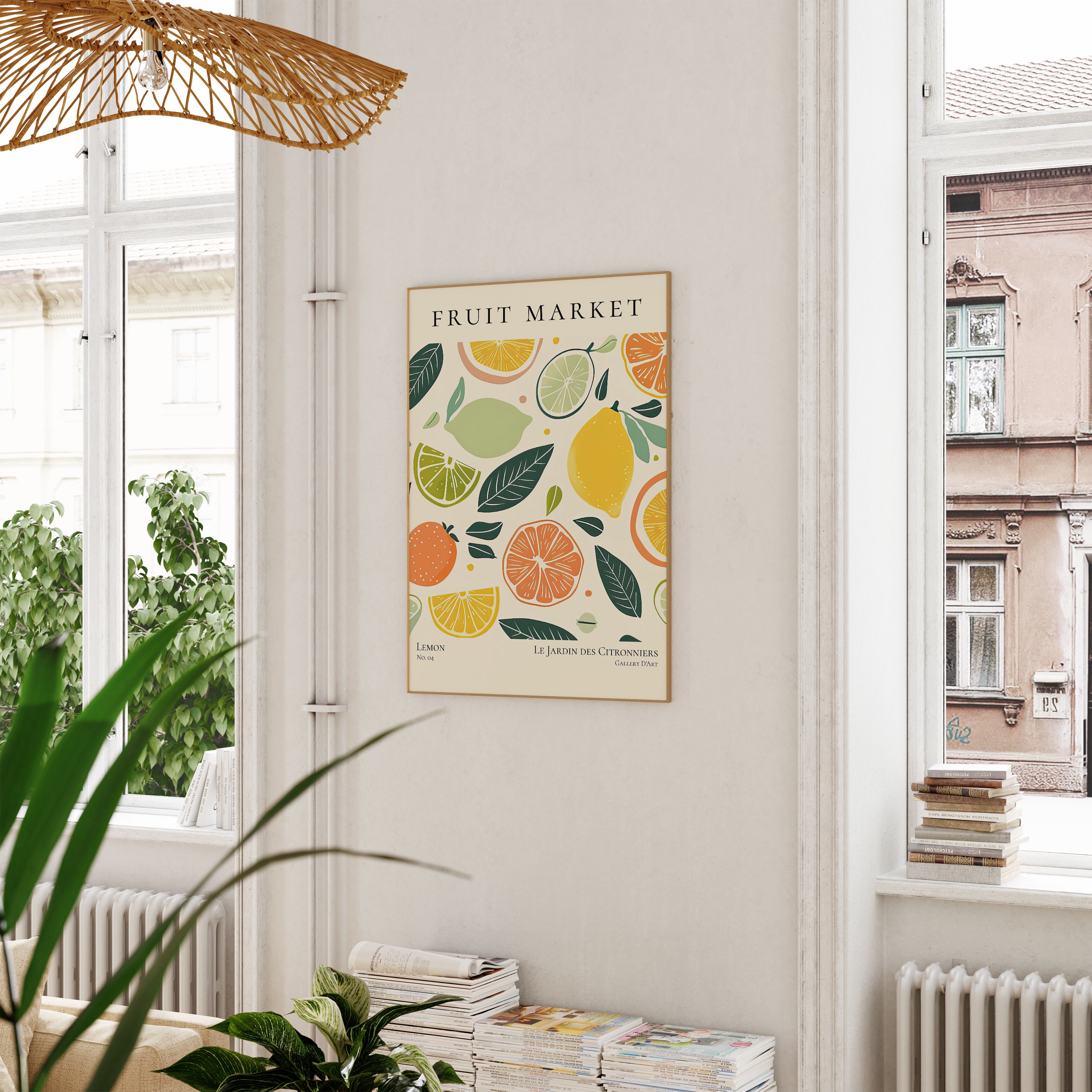 フルーツマーケットのポスター | キッチンのレトロな装飾