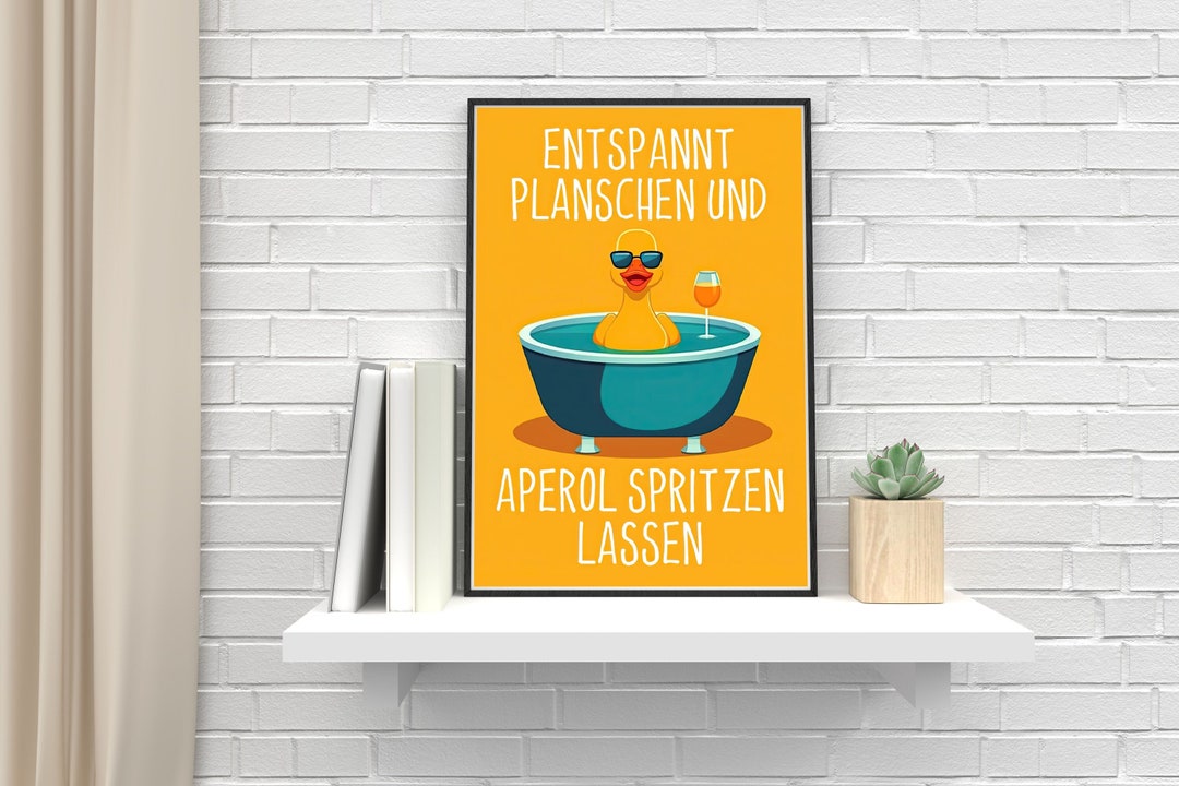 Poster Badezimmer Lustig