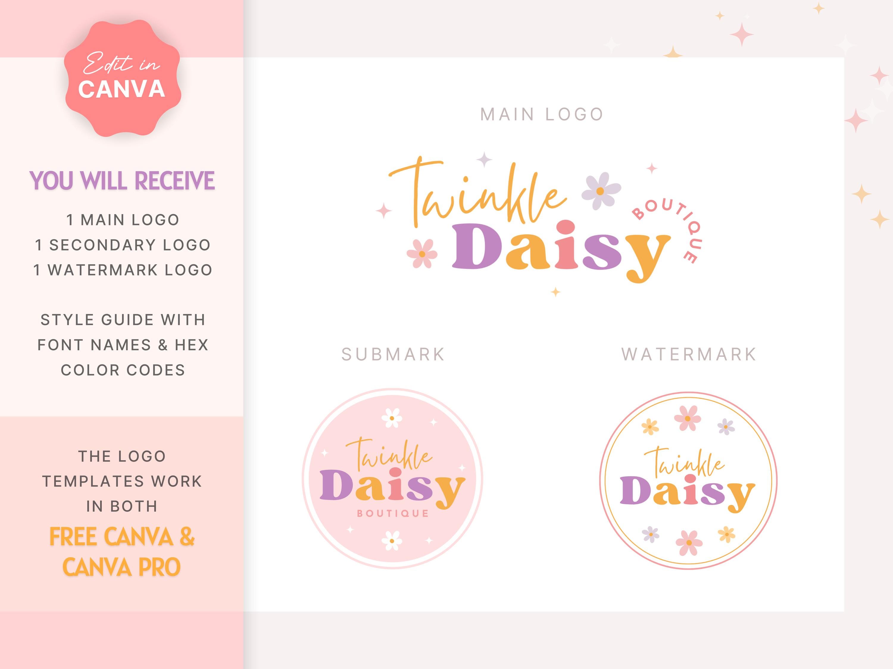 Logo Design Template Canva | Editable Logo Template | Small Business ...