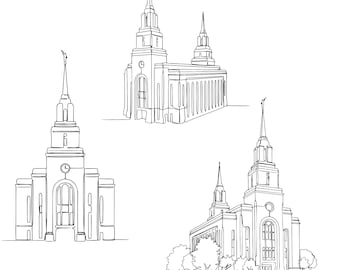 Layton Utah Temple File Pack - SVG