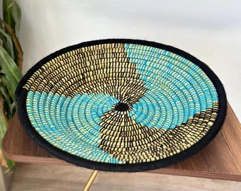 Berber Woven Wall Basket 45cm – Moroccan Handmade Decorative Plate – Boho Wall Decor – African Basket – Talount Ayour