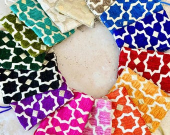 Moroccan Zellige Coin Purse – Handmade Colorful Wallet – Small Pouch with Geometric Pattern – Boho Mini Bag – Gift for Her