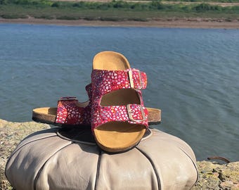 Sandales Slide en Cuir Véritable – Confort Anatomique – Boucles Ajustables – Chaussures Été Bohème Artisanales