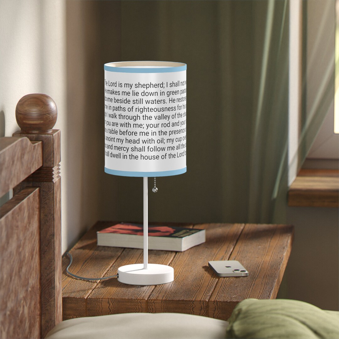 Inspirational Psalm 23 Lamp on a Stand USCA Plug Birthday Etsy