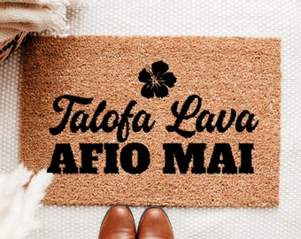 Talofa Lava Door Mat With Samoan Gift For Wedding With Monogram Doormat With Talofa Lava Door Mat Custom Made Gift House Warming Personalise