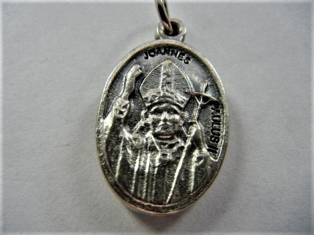 St. John Paul II & Our Lady of Czestochowa - 1" Tall Oval Medal New ...
