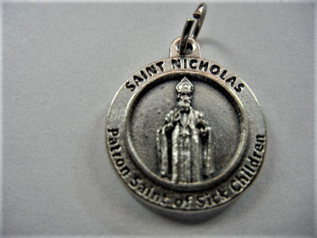 st-nicholas-patron-saint-of-sick-children-3-4-tall-silver-tone-made-in