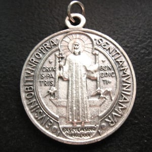 St. Benedict Double Sided Round Jubilee Exorcism Medal  2" Medal NEW! Made in Italy