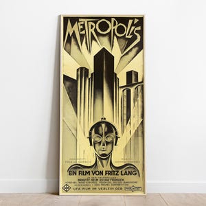 Metropolis Poster von Heinz Schulz-Neudamm, Fritz Lang Filme, deutscher Expressionismus, Filmklassiker