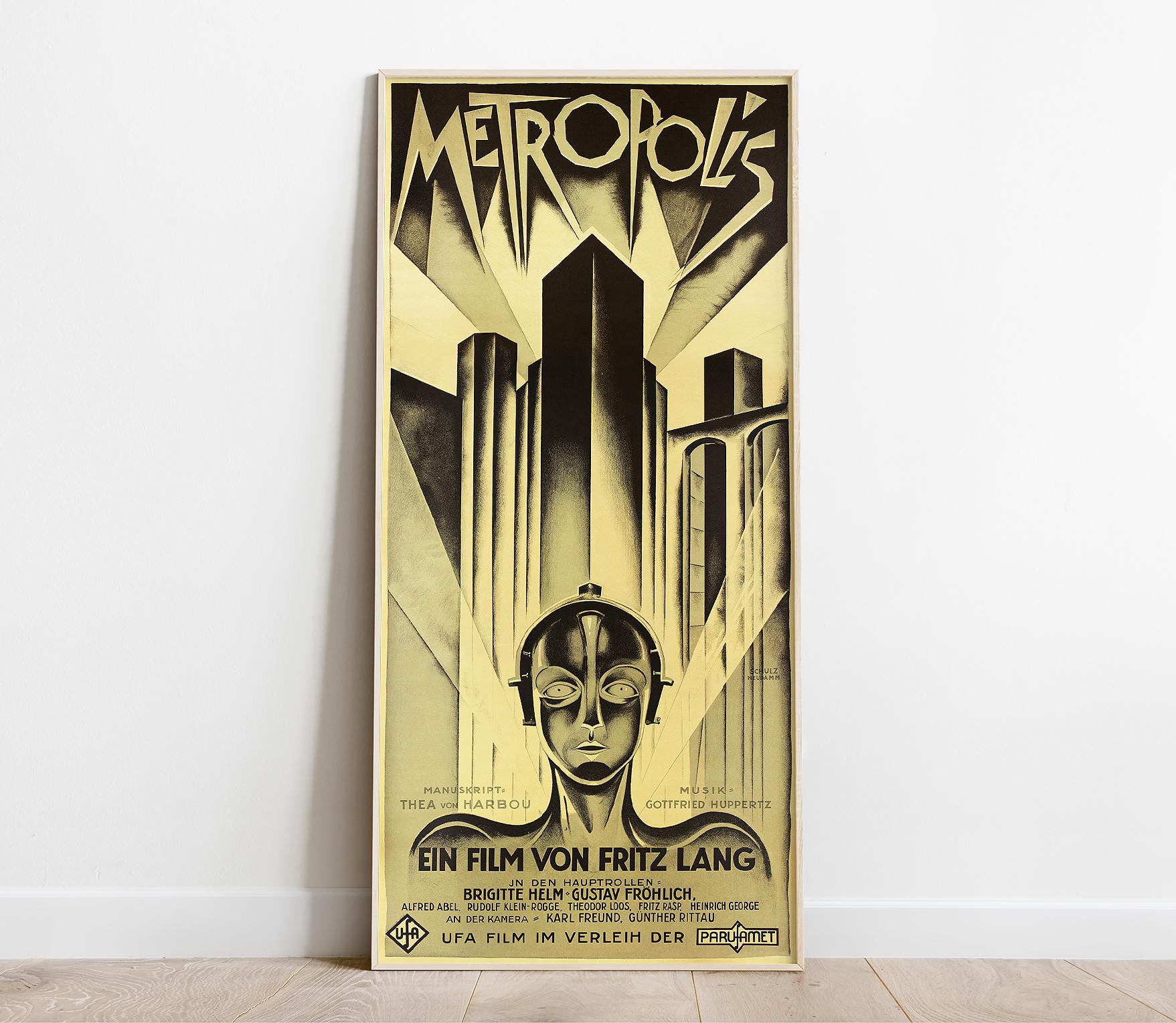Metropolis Poster by Heinz Schulz-Neudamm, Fritz Lang Movies, German Expressionism, Classic Movie Posters