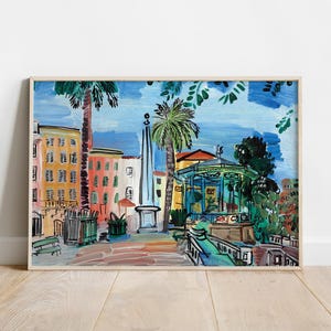 La Place d&#39;Hyères by Raoul Dufy – Fauvist Cityscape, French Modernist Poster, Elegant Wall Art