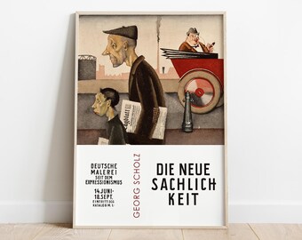 Georg Scholz, New Objectivity Art Exhibition, German Weimar Republic, Zeitungsträger