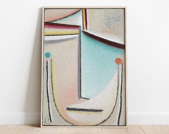 Alexej von Jawlensky, Abstract Head - Pink Light Blue, German Expressionism, Museum Poster Print