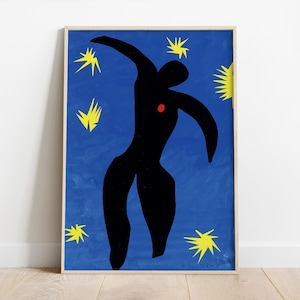 Icarus by Henri Matisse – Fauvist Art, Abstract Paper Cut Print, Colorful Modernist Wall Art