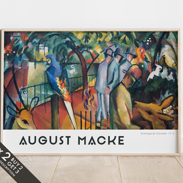 Jardin zoologique, August Macke Art, expressionnisme allemand, Der Blaue Reiter