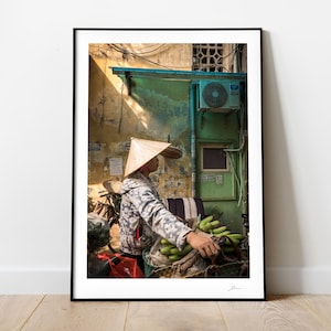 Hanoi Vendor, Vietnam Poster, Documentary Photo, Fruit Photography