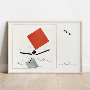 El Lissitzky, Suprematism, Abstract Wall Art, TWee kWA drA ten in 6 Konstrukties image 1