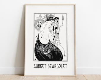 Aubrey Beardsley Art, Art Nouveau Print, Galeria Ścienna, Dekoracje Ścienne w Stylu Jugendstil