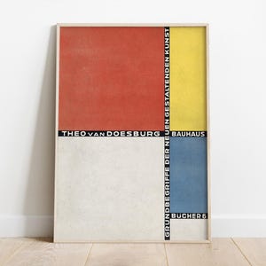Bauhaus Book Cover, Principles of Neo-Plastic Art, Theo van Doesburg, Bauhaus Poster, Staatliches Bauhaus
