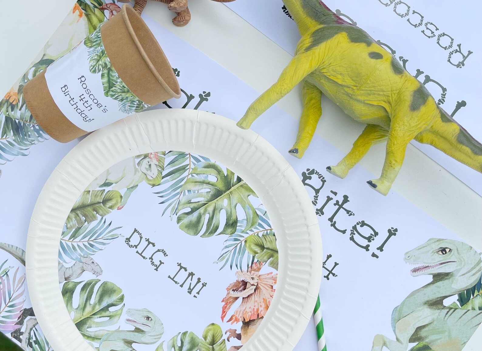 Dinosaur Paper Placemat Dino Party Placemat T Rex Jurassic Birthday ...