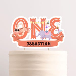 Aangepaste circustaarttoppers Dieren caketoppers Greatest Show Cupcake Toppers Verjaardagsfeestje Decor Gepersonaliseerde carnavalstaarttoppers