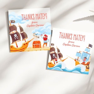 EDITABLE Pirate Favor Tags Pirate Party Thank You Tags Ahoy Matey Party Tags Boys Birthday Party Pirate Birthday Party Instant Download