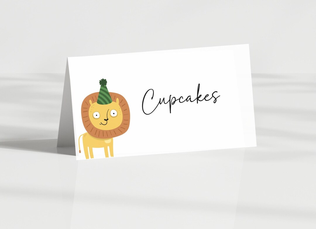 Editable Wild One Food Label Safari Animal Label Jungle Animals Food ...