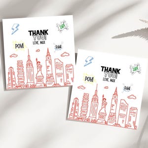 Etiquetas de agradecimento de super-heróis editáveis, festa de aniversário de super-heróis, cartões de lembrança minimalistas para meninos, cartão de agradecimento de super-heróis, decoração de festa de super-heróis