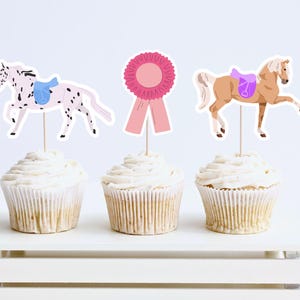 Printable Horse Cake Toppers, Pony Party Decor, Equestrian Cake , Instant Download Decor, Cowgirl Party Cake Decor, Pony Cake Toppers