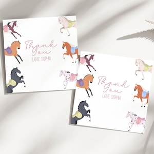 Bearbeitbare Pferd Favor Tags, Pony Danke Tags, Reiter Geburtstag Dekor, Sofortiger Download, Cowgirl Party Dekor, Pony Geburtstag Aufkleber