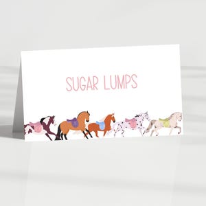 Editable Horse Food Labels , Pony Food Tents, Equestrian Birthday Decor, Instant Download, Cowgirl Party Decor, Pony Birthday Food Labels