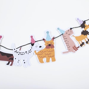 Personalized Dog Birthday Party Garland: Puppy Pawty Banner