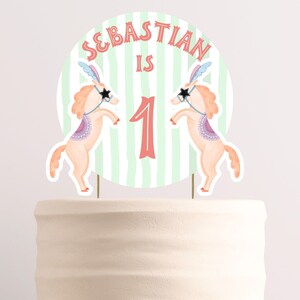 Aangepaste circustaarttoppers Dieren caketoppers Greatest Show Cupcake Toppers Verjaardagsfeestje Decor Gepersonaliseerde carnavalstaarttoppers
