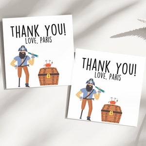 EDITABLE Pirate Favor Tags Pirate Party Thank You Tags Ahoy Matey Party Tags Boys Birthday Party Pirate Birthday Party Instant Download