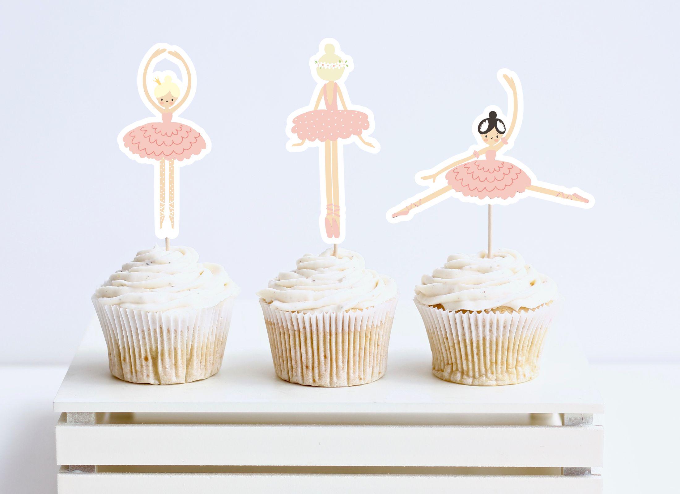 PRINTABLE Ballerina Cake Toppers, Ballet Dancer Cake Toppers , Modern — free download