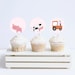 EDITABLE Pink Farm Cake Toppers, Pink Check Cake Toppers, Barn Cake ...
