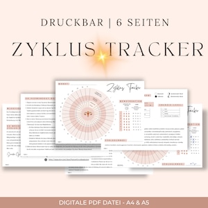 Zyklus Tracker Druckbar / Zyklus Kalender/ Perioden Journal / Menstruationskalender / Periodenplaner / Fruchtbarkeitsplaner / Zyklus Phasen