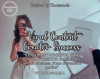Viral Content Creator Success subliminal Powerful Subliminal Highly Effective Subliminal Audio wealth Money Success subliminal for business