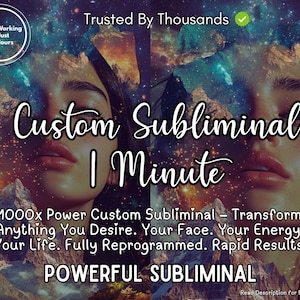 CUSTOM subLIMINAL 1 Minute kraftvolles Subliminial