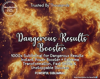 Booster de résultats dangereux, puissant message subliminal, manifestation audio subliminale très efficace, booster de résultats rapides, attraction subliminale