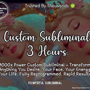 CUSTOM SUBLIMINAL 3 Hours Powerful Subliminal