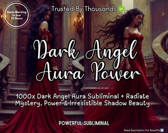 Dark Angel Aura Subliminal Audio | Mysterious Beauty, Magnetic Presence, Divine Feminine & Ethereal Energy