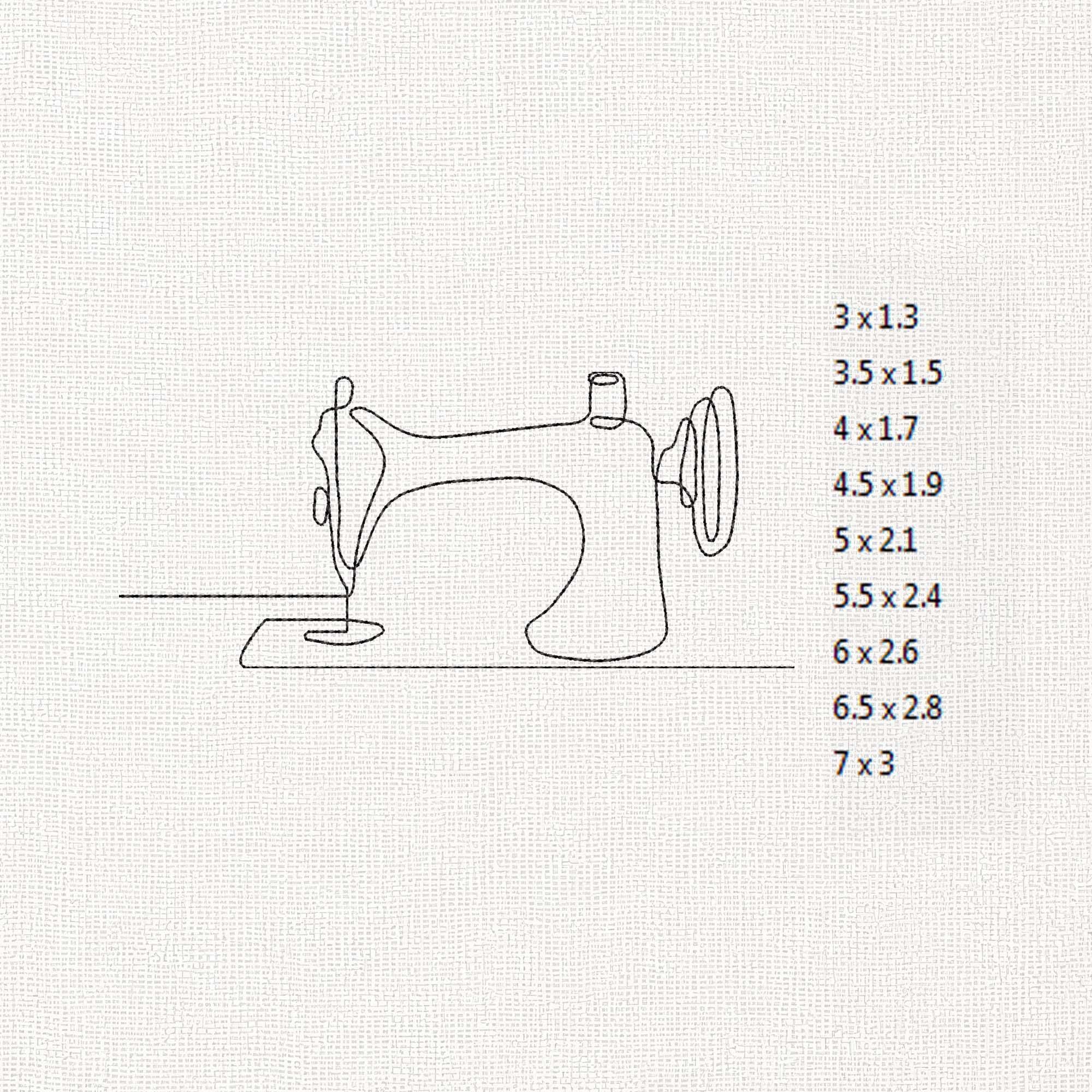 Sewing Machine Line Art Embroidery Design, Modern Stitch Pattern ...