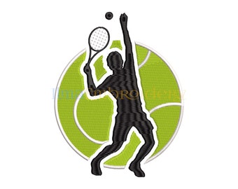 Tennis Embroidery Design, Split Name Tennis Embroidery Design, Tennis embroidery design, Sport Embroidery, Ball Embroidery 101, 4 Sizes