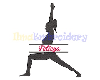 Yoga Woman Embroidery Design: Meditative Pose (Machine Embroidery File)