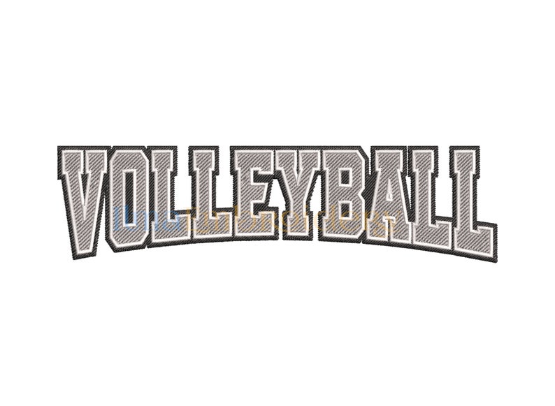 Volleyball Embroidery Design Sport Embroidery Design 4 Sizes Etsy